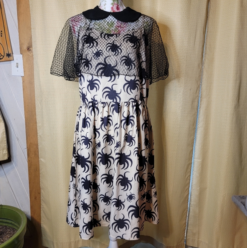 Spooky Spider Pinup Dress, XXL